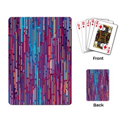 Vertical Behance Line Polka Dot Blue Green Purple Red Blue Black Playing Card by Mariart