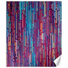 Vertical Behance Line Polka Dot Blue Green Purple Red Blue Black Canvas 8  X 10 