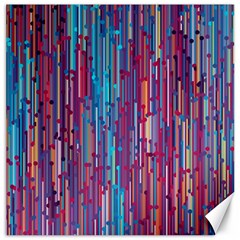 Vertical Behance Line Polka Dot Blue Green Purple Red Blue Black Canvas 12  X 12   by Mariart