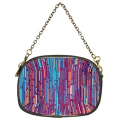 Vertical Behance Line Polka Dot Blue Green Purple Red Blue Black Chain Purses (one Side) 