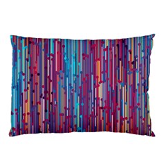 Vertical Behance Line Polka Dot Blue Green Purple Red Blue Black Pillow Case by Mariart