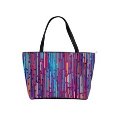 Vertical Behance Line Polka Dot Blue Green Purple Red Blue Black Shoulder Handbags by Mariart