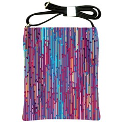 Vertical Behance Line Polka Dot Blue Green Purple Red Blue Black Shoulder Sling Bags