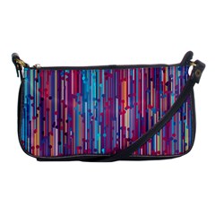 Vertical Behance Line Polka Dot Blue Green Purple Red Blue Black Shoulder Clutch Bags