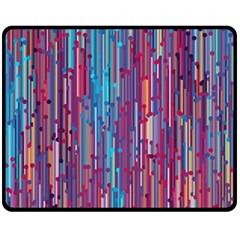 Vertical Behance Line Polka Dot Blue Green Purple Red Blue Black Fleece Blanket (Medium) 