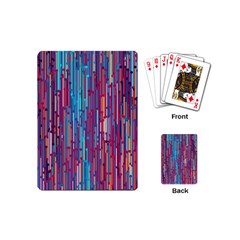 Vertical Behance Line Polka Dot Blue Green Purple Red Blue Black Playing Cards (Mini) 