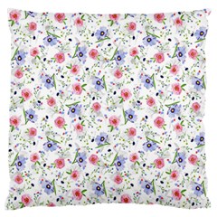 Floral Pattern Standard Flano Cushion Case (one Side) by ValentinaDesign