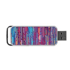 Vertical Behance Line Polka Dot Blue Green Purple Red Blue Black Portable Usb Flash (one Side) by Mariart