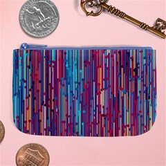 Vertical Behance Line Polka Dot Blue Green Purple Red Blue Black Large Coin Purse