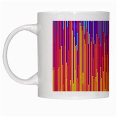 Vertical Behance Line Polka Dot Blue Red Orange White Mugs