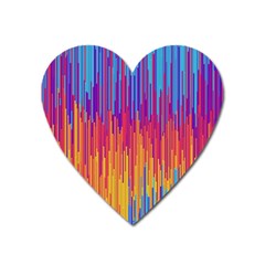 Vertical Behance Line Polka Dot Blue Red Orange Heart Magnet