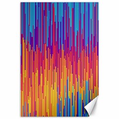 Vertical Behance Line Polka Dot Blue Red Orange Canvas 12  X 18  