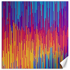 Vertical Behance Line Polka Dot Blue Red Orange Canvas 16  X 16  