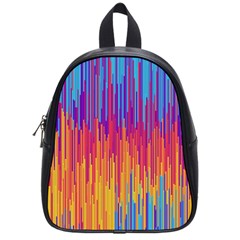 Vertical Behance Line Polka Dot Blue Red Orange School Bags (small) 