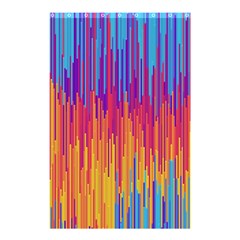 Vertical Behance Line Polka Dot Blue Red Orange Shower Curtain 48  X 72  (small) 