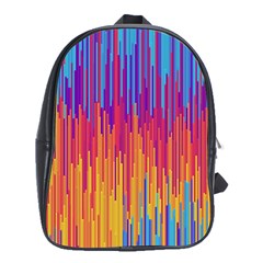 Vertical Behance Line Polka Dot Blue Red Orange School Bags (xl)  by Mariart