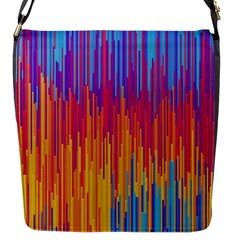 Vertical Behance Line Polka Dot Blue Red Orange Flap Messenger Bag (s) by Mariart