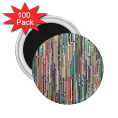 Vertical Behance Line Polka Dot Grey Blue Brown 2 25  Magnets (100 Pack) 