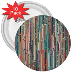 Vertical Behance Line Polka Dot Grey Blue Brown 3  Buttons (10 Pack) 