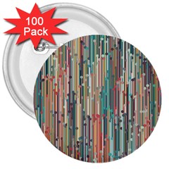 Vertical Behance Line Polka Dot Grey Blue Brown 3  Buttons (100 Pack)  by Mariart