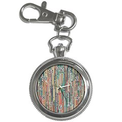 Vertical Behance Line Polka Dot Grey Blue Brown Key Chain Watches