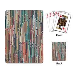 Vertical Behance Line Polka Dot Grey Blue Brown Playing Card by Mariart