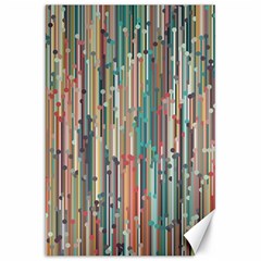 Vertical Behance Line Polka Dot Grey Blue Brown Canvas 20  X 30   by Mariart