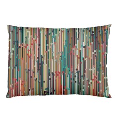 Vertical Behance Line Polka Dot Grey Blue Brown Pillow Case by Mariart