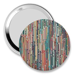 Vertical Behance Line Polka Dot Grey Blue Brown 3  Handbag Mirrors by Mariart