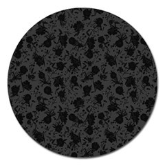 Floral Pattern Magnet 5  (round) by ValentinaDesign