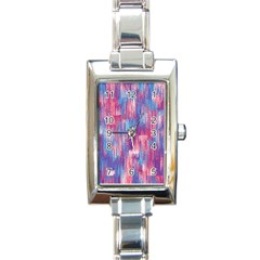 Vertical Behance Line Polka Dot Blue Green Purple Red Blue Small Rectangle Italian Charm Watch