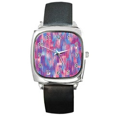 Vertical Behance Line Polka Dot Blue Green Purple Red Blue Small Square Metal Watch by Mariart