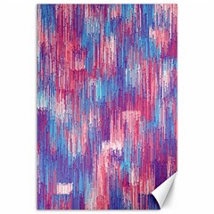 Vertical Behance Line Polka Dot Blue Green Purple Red Blue Small Canvas 12  X 18   by Mariart