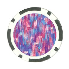 Vertical Behance Line Polka Dot Blue Green Purple Red Blue Small Poker Chip Card Guard by Mariart