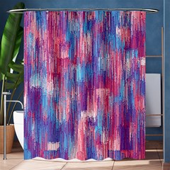 Vertical Behance Line Polka Dot Blue Green Purple Red Blue Small Shower Curtain 60  X 72  (medium)  by Mariart