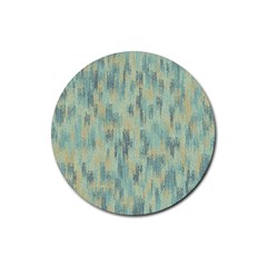 Vertical Behance Line Polka Dot Grey Rubber Coaster (round) 