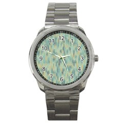 Vertical Behance Line Polka Dot Grey Sport Metal Watch