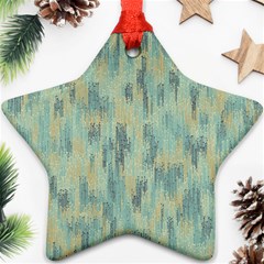 Vertical Behance Line Polka Dot Grey Star Ornament (two Sides)