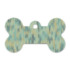 Vertical Behance Line Polka Dot Grey Dog Tag Bone (one Side)