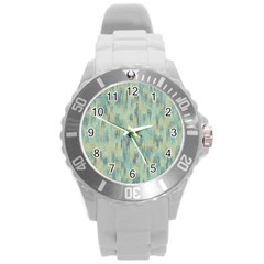 Vertical Behance Line Polka Dot Grey Round Plastic Sport Watch (l) by Mariart