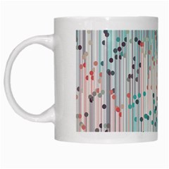 Vertical Behance Line Polka Dot Grey Pink White Mugs by Mariart