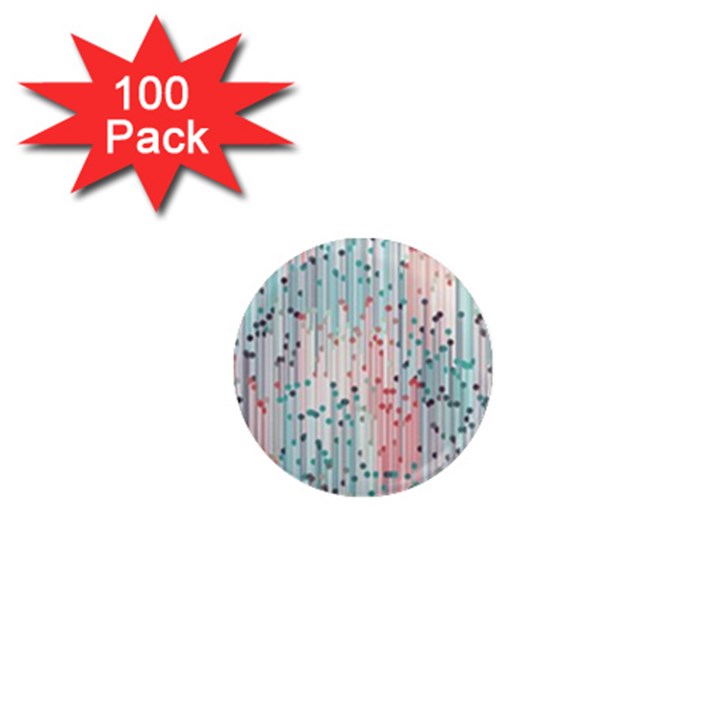 Vertical Behance Line Polka Dot Grey Pink 1  Mini Magnets (100 pack) 