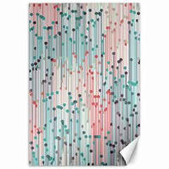 Vertical Behance Line Polka Dot Grey Pink Canvas 12  X 18   by Mariart