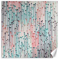 Vertical Behance Line Polka Dot Grey Pink Canvas 16  X 16   by Mariart