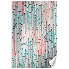 Vertical Behance Line Polka Dot Grey Pink Canvas 20  X 30   by Mariart