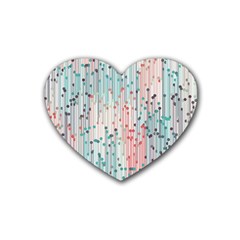 Vertical Behance Line Polka Dot Grey Pink Heart Coaster (4 Pack)  by Mariart