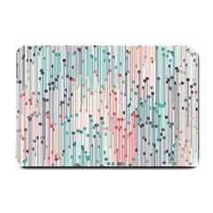 Vertical Behance Line Polka Dot Grey Pink Small Doormat  by Mariart