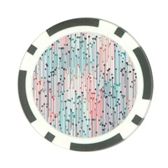 Vertical Behance Line Polka Dot Grey Pink Poker Chip Card Guard by Mariart