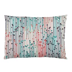 Vertical Behance Line Polka Dot Grey Pink Pillow Case