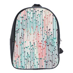 Vertical Behance Line Polka Dot Grey Pink School Bags(large)  by Mariart